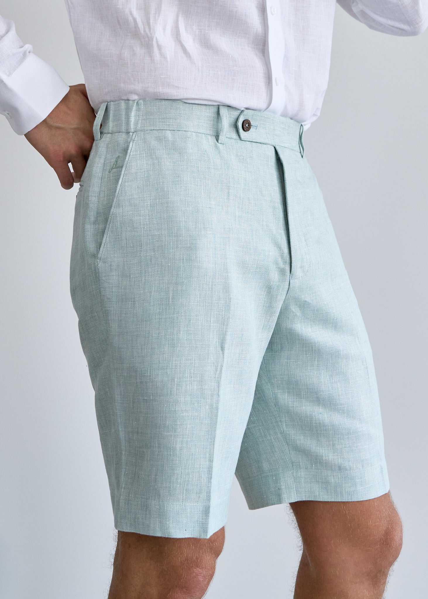 Sage Linen shorts