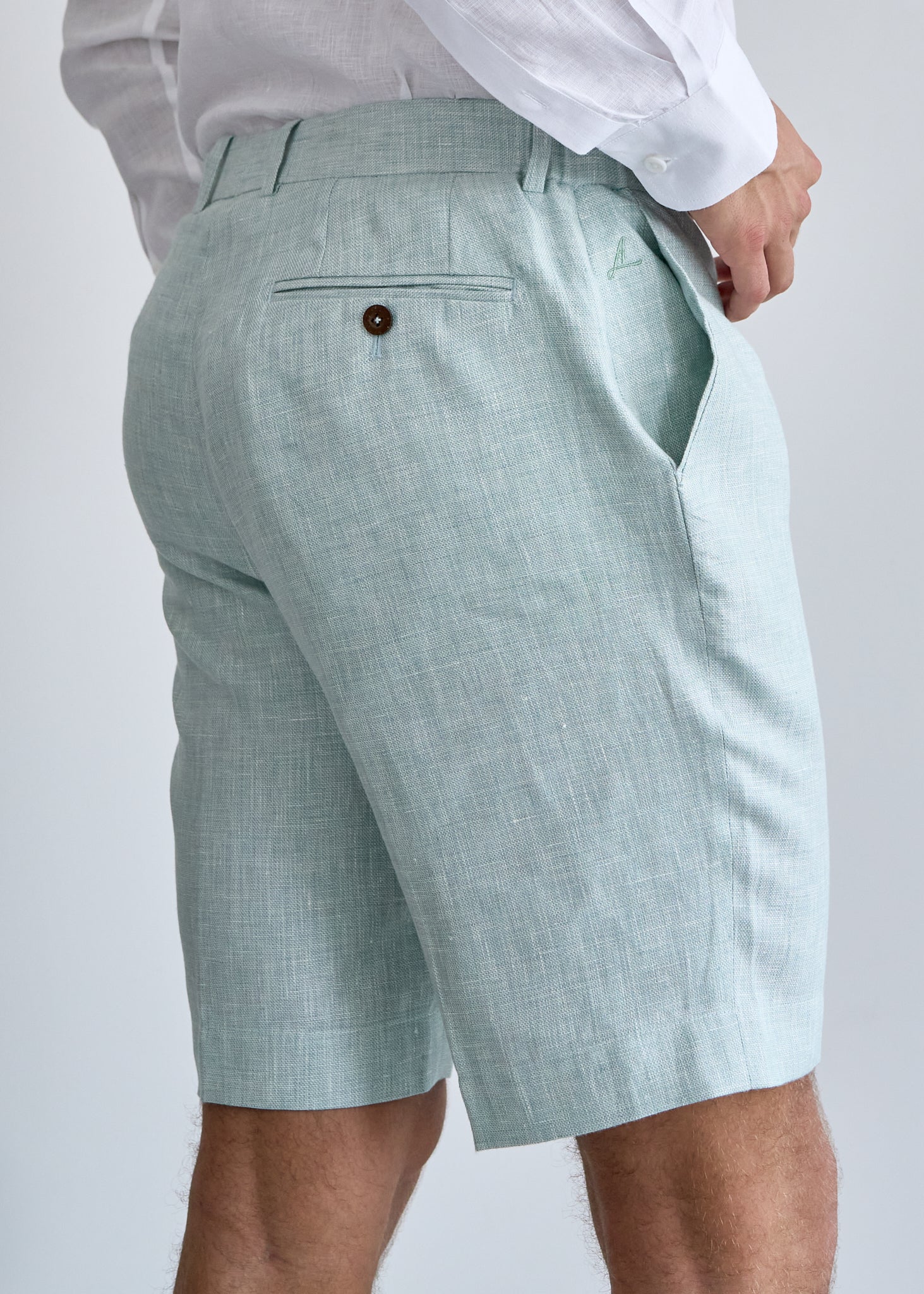 Sage Linen shorts